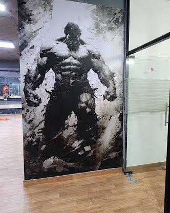 Gym 52 Workout Factory mural in Sector 52 Gurgaon