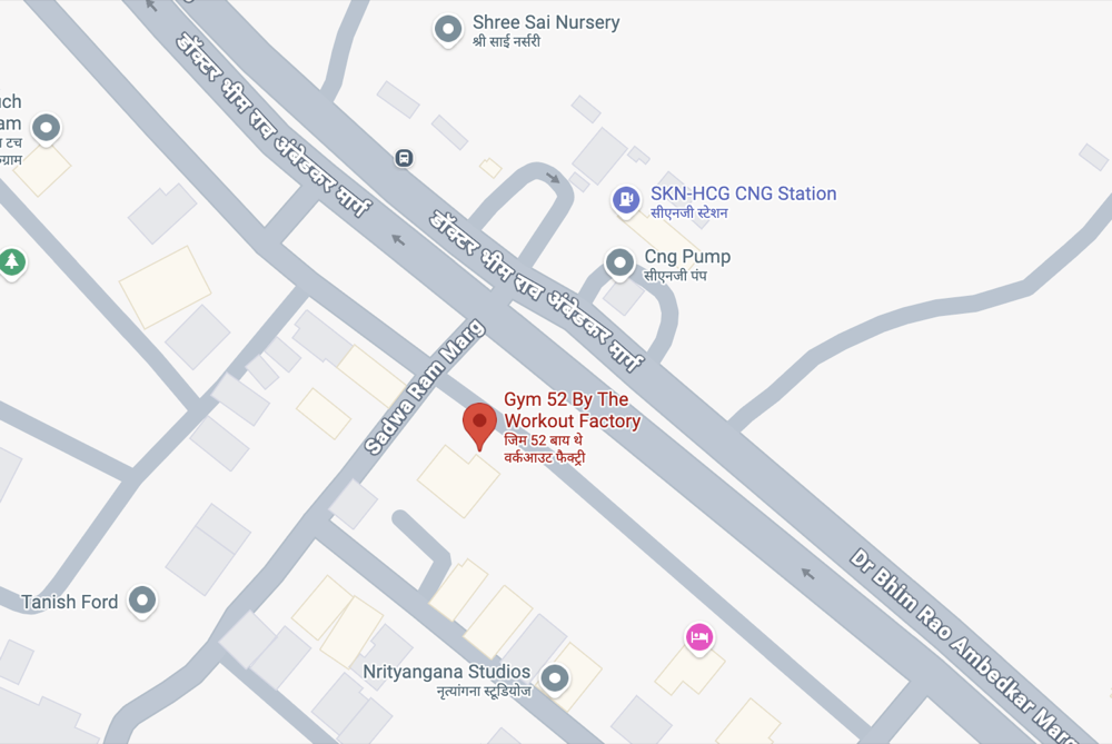 Map to GYM 52, Sector 52 Gurgaon